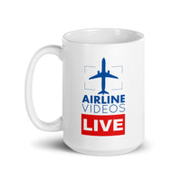 AIRLINE VIDEOS LIVE White glossy mug