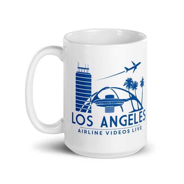 LOS ANGELES RETRO White glossy mug