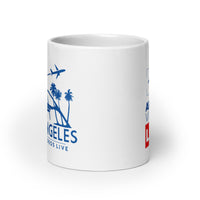 LOS ANGELES RETRO White glossy mug