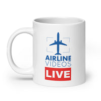 AIRLINE VIDEOS LIVE White glossy mug