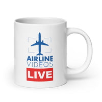 AIRLINE VIDEOS LIVE White glossy mug