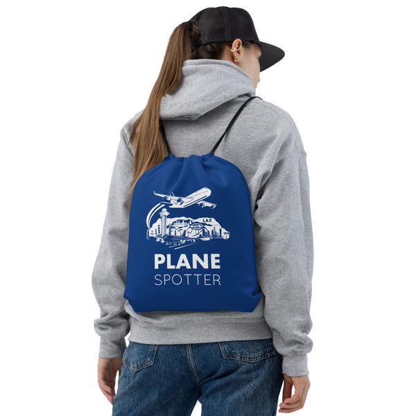 Plane Spotter Drawstring bag