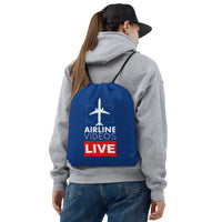AIRLINE VIDEOS LIVE (BLUE) Drawstring bag