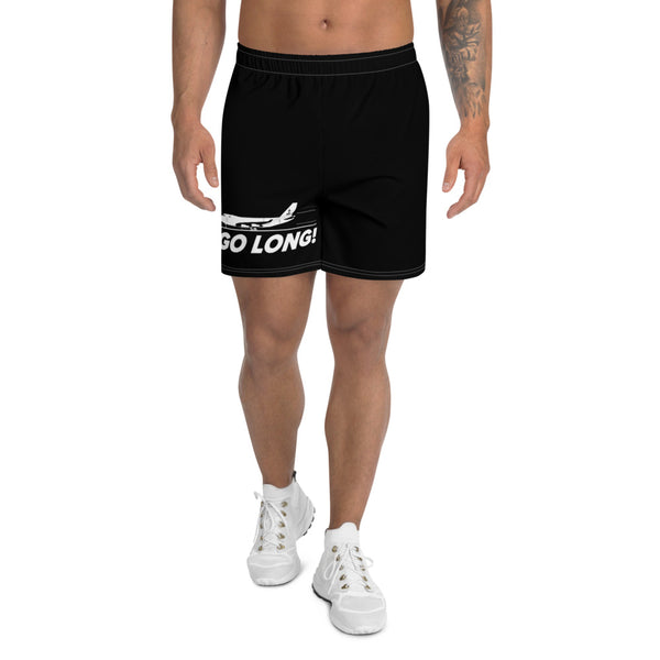 GO LONG (BLACK) Men's Athletic Long Shorts