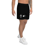 PLANE-SPOT-ER (BLACK) Men's Athletic Long Shorts