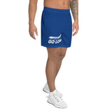 GO LONG (BLUE) Men's Athletic Long Shorts