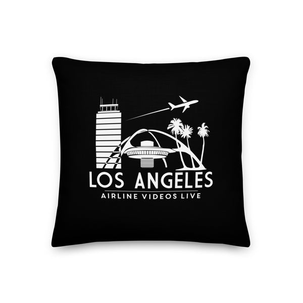 LOS ANGELES RETRO (BLACK) Premium Pillow
