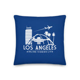 LOS ANGELES RETRO (BLUE) Premium Pillow