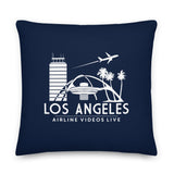 LOS ANGELES RETRO (NAVY) Premium Pillow
