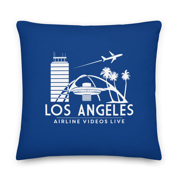 LOS ANGELES RETRO (BLUE) Premium Pillow