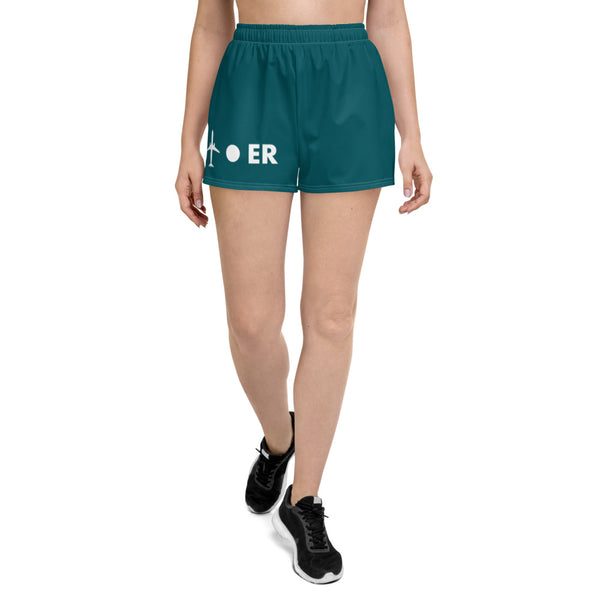 PLNE-SPOT-ER (SERPA BLUE) Women's Athletic Short Shorts