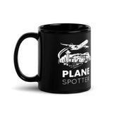 PLANE SPOTTER Black Glossy Mug - SOLD IN US ONLY