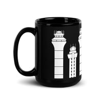 DFW TOWER (SOLD IN THE US ONLY) Black Glossy Mug