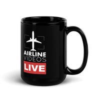 PLANE SPOTTER Black Glossy Mug - SOLD IN US ONLY