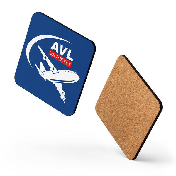 AVL ON THE FLY (BLUE) Cork-back coaster