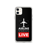 AIRLINE VIDEOS LIVE (BLACK) iPhone Case