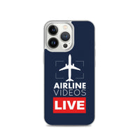 AIRLINE VIDEOS LIVE (NAVY) iPhone Case