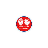 PLANE JOCKEYS (RED ROUND) Bubble-free stickers