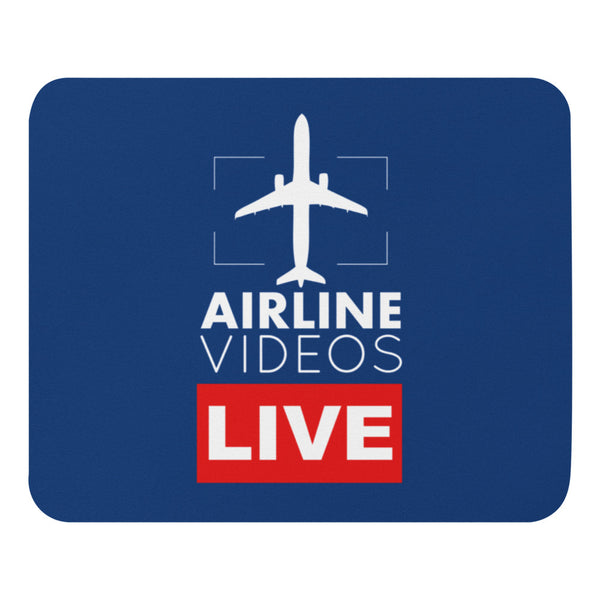 AIRLINE VIDEOS LIVE (BLUE) Mouse pad