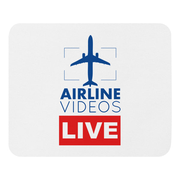 AIRLINE VIDEOS LIVE (WHITE) Mouse pad