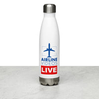 AIRLINE VIDEOS LIVE Stainless Steel Water Bottle