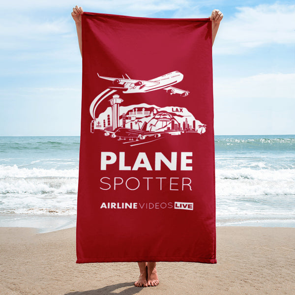 PLANE SPOTTER (RED) Towel