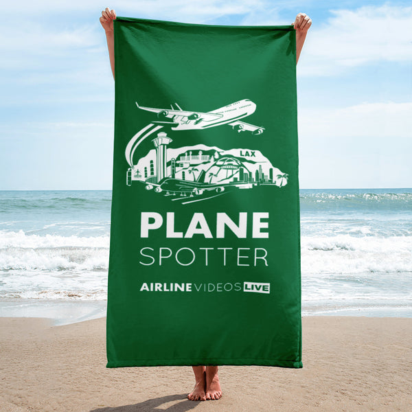 PLANE SPOTTER (GREEN) Towel