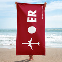 PLANE-SPOT-ER (RED) Towel
