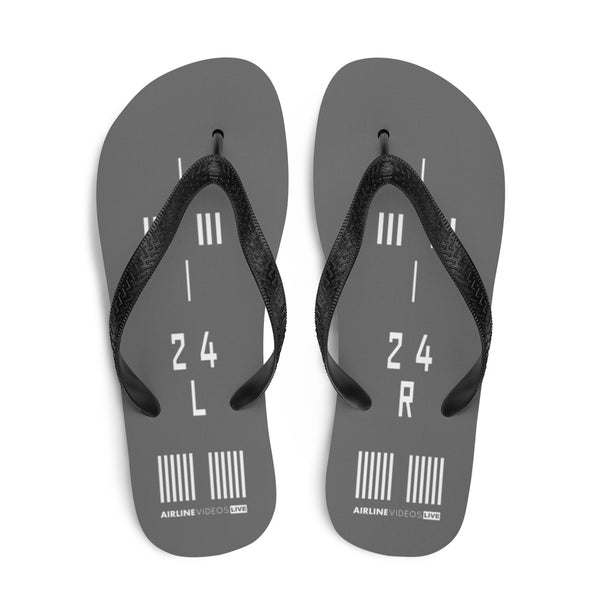 RUNWAY 24L/24R (GREY) Flip-Flops