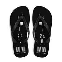 RUNWAY 24R\L/24R (BLACK) Flip-Flops