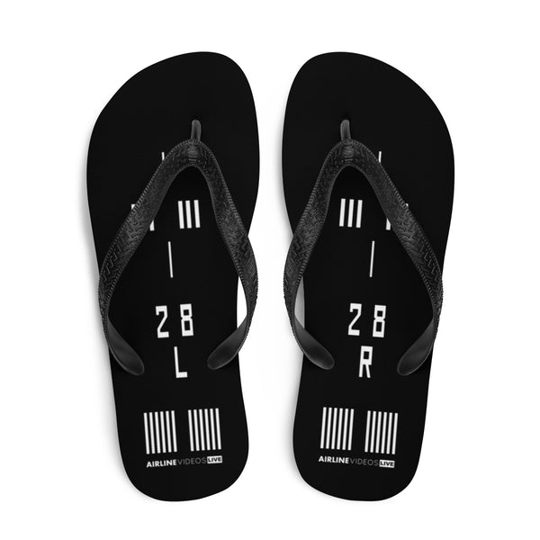 RUNWAY 28L/28R (BLACK) Flip-Flops