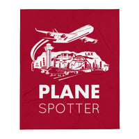 PLANE SPOTTER (RED) Throw Blanket