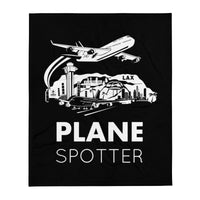 PLANE SPOTTER (BLACK) Throw Blanket