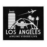 LOS ANGELES RETRO (BLACK) Throw Blanket