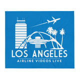 LOS ANGELES RETRO (BLUE) Throw Blanket