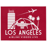 LOS ANGELES RETRO (RED) Throw Blanket
