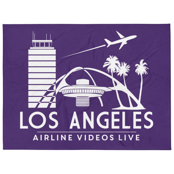 LOS ANGELES RETRO (PURPLE) Throw Blanket