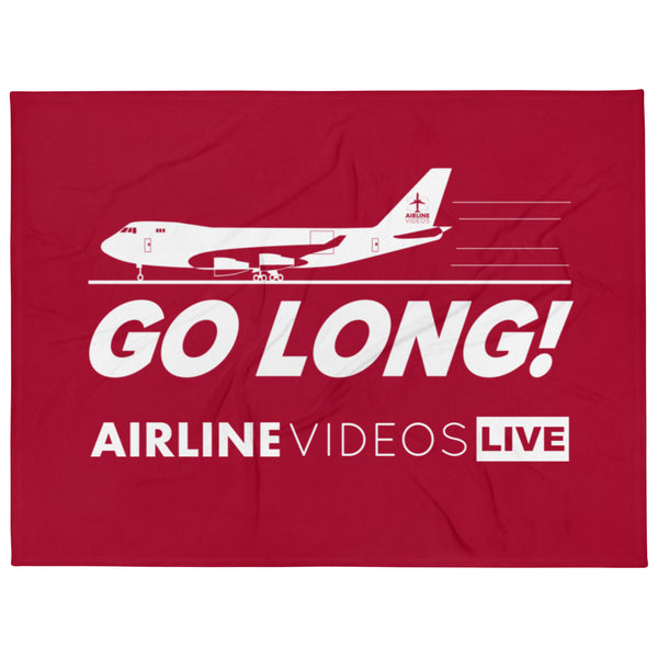 GO LONG (RED) Throw Blanket