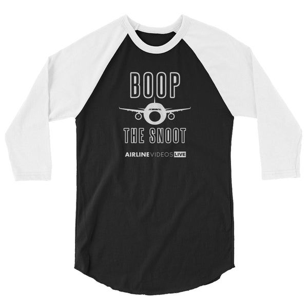 BOOP THE SNOOT (AVL) 3/4 sleeve raglan shirt