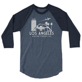 LOS ANGELES AVL 3/4 sleeve raglan shirt