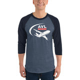 AVL ON THE FLY (WHITE) 3/4 sleeve raglan shirt
