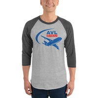 AVL ON THE FLY (BLUE) 3/4 sleeve raglan shirt