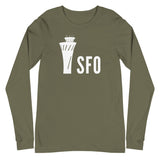 SFO Tower (side view) Unisex Long Sleeve Tee