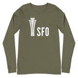 SFO Tower (front view) Unisex Long Sleeve Tee