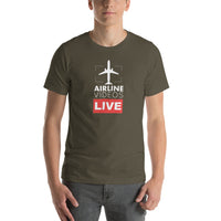 AIRLINE VIDEOS LIVE Short-sleeve unisex t-shirt