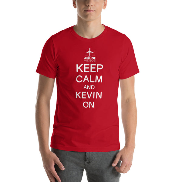 KEEP CALM AND KEVIN ON Short-sleeve unisex t-shirt