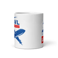 AVL ON THE FLY White glossy mug