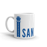 SAN Tower White glossy mug