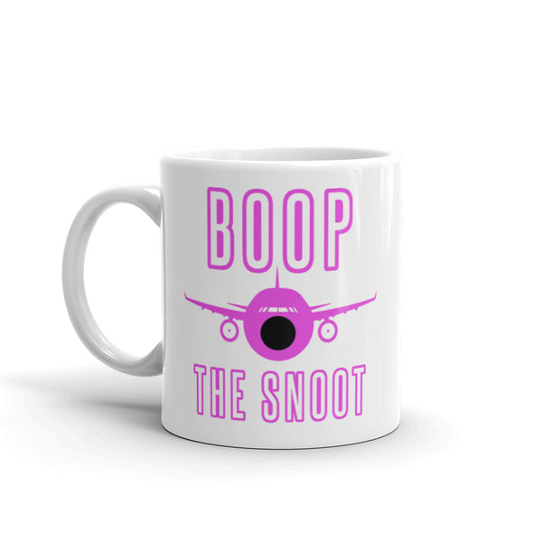 BOOP THE SNOOT (PINK) White glossy mug