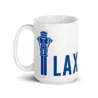 LAX Tower White glossy mug